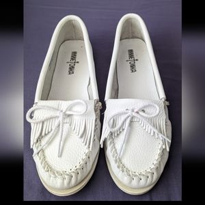 White Minnetonka Moccasins